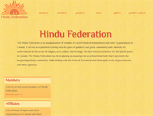 Tablet Screenshot of hindufederation.ca